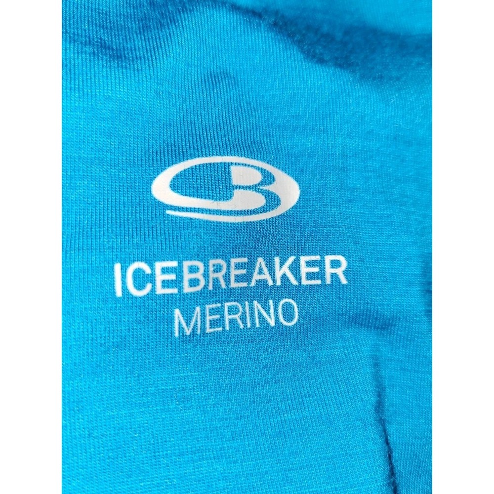 Icebreaker Merino Bodyfit Zone Blue Long Sleeve 1/2 Zip Men's Hoodie Size XL - Picture 7 of 13
